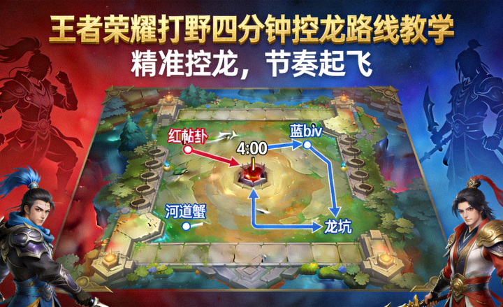 王者荣耀打野四分钟控龙路线教学封面图